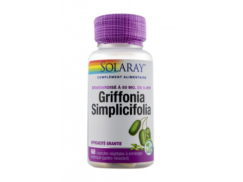 Griffonia 5HTP 50 mg - improves mood/reduces sugar cravings - Solaray